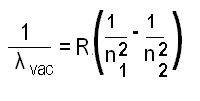 Rydberg formula for hydrogen element