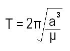 the formula for Orbital period