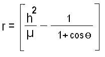 the orbit formula for Parabolic orbits
